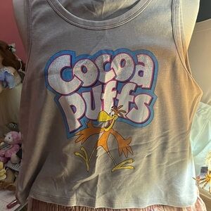Junior Girls Cocoa Puff Tank Top - Gray and Shorts